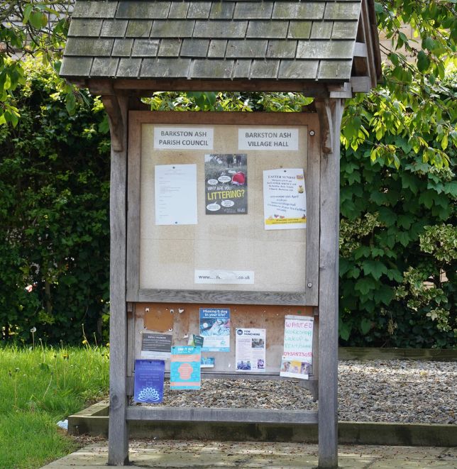 Barkston Ash notice board